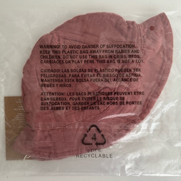 Angel Dear Sunhat - Solid Muslin Rose Tan Size 0-6 Months NWT - Picture 3 of 3